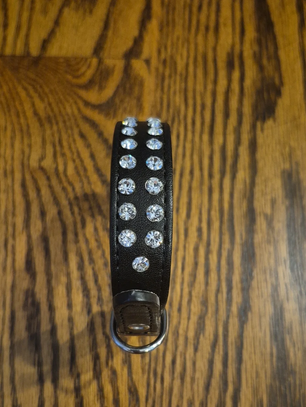 NWOT! Small dog/cat collar Black Double Row Swarovski Crystal